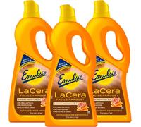 3x Emulsio La Cera Facile Parquet e Legno 725ml - Con Cera d'Api
