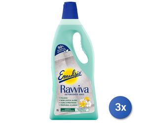 3x Emulsio Pavimenti Ravviva 750 Ml. Gres Fiori Bianc Made In Italy