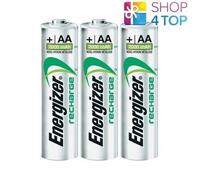 3X Energizer Ricaricabili AA HR6 Batterie Power Plus 1.2V 2000mAh Mignon Stilo