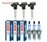 3x Era Bobina + 3x Bosch Candela Doppio Iridio Adatto A per Suzuki Alto Gf
