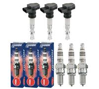 3x Era Bobina Accensione + 3x NGK Candela Iridio Ix per Daihatsu Cuore VI L251
