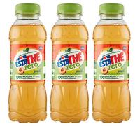 3X Estathe Zero al Gusto di Pesca con Vero Infuso di Foglie di Thè 400ml [3 Bottiglie]