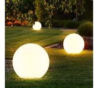 3X Esterno LED Giardino Veranda Sole Sfera Faretto Lampada Picchetto 4X LED