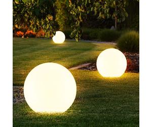 3X Esterno LED Giardino Veranda Sole Sfera Faretto Lampada Picchetto 4X LED