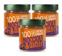 3X Euro Company Crema 100% Nocciole e Datteri 175g - Crema Spalmabile con 80% Nocciole e 20% Datteri - Ideale per Colazione, Pancake, Yogurt e Ricette Dolci