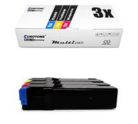 3x Eurotone Toner per Xerox Phaser 6500 wie 106R01594-106R01596 Colore