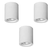 3X FARETTI A CILINDRO IN GESSO CERAMICO A SCOMPARSA PER CARTONGESSO LED GU10 [EEK: A++]