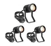 3x Faretto da giardino SHINGA per esterni IP65 nero 1x GU10 max. 15W