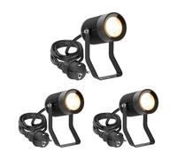 3x Faretto da giardino SHINGA per esterni IP65 nero 1x GU10 max. 15W [EEK: C]