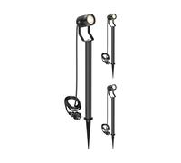 3x Faretto da giardino SHINGA per esterni IP65 nero 1x GU10 max. 15W [EEK: F]