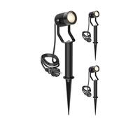 3x Faretto da giardino SHINGA per esterni IP65 nero 1x GU10 max. 15W [EEK: F]