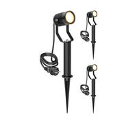 3x Faretto da giardino SHINGA per esterni IP65 nero 1x GU10 max. 15W [EEK: F]