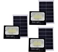 3x Faro Led 400w Pannello Solare Luci Giardino Faretto Crepuscolare Esterno