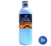 3x Felce Azzurra Bagno 650 Ml. Ambra/Argan