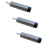 3x Ferma Porta Montaggio Parete Stopper Acciaio Inox Fermaporta Tampone Set