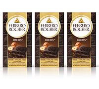 3X Ferrero Rocher Original Tavoletta di Cioccolato Fondente Dark 55% con Nocciole 90gr - Edizione Ferrero 2023 [3 Tavolette]
