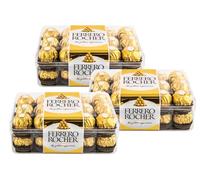 3X Ferrero Rocher XL Praline di Cioccolato al Latte e Nocciole con Ripieno Cremoso Confezione da 30 Praline 375g [3 Confezioni]