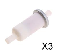 3X Filtro Olio Universale Per Moto Cross Con Supporto Per Benzina Accs Bianco