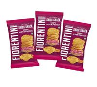 3X Fiorentini Snick Snack Gli Originali Chips di Lenticchie Rosse Super Protein (Gluten Free) 65g [3 Confezioni]