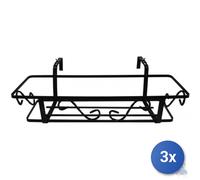 3x FIORIERA REGOLABILE FERRO LAVORATO cm 85