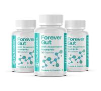 3x Forever Gut Probiotic 30 capsule supporto giornaliero per il benessere dig...