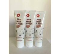 3x Forever Living Aloe HEAT LOTION 118 ml lozione massaggiante lenitiva (SPED...