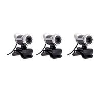 3X Fotocamera Web USB 2.0 da 12 Megapixel con Fotocamera HD da 360 Gradi con Microfono A Clip per PC Desktop Skype Computer Portatile