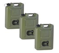 3x Fusto Tanica Benzina Tanica Carburante Plastica " Professionale " 20l Oliva