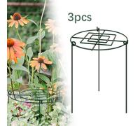 3x gabbie e supporti per peonie che crescono attraverso i cerchi, di supporto