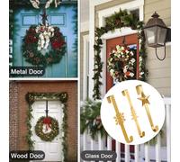 3x Gancio per ghirlanda da porta d'ingresso in metallo sopra la porta