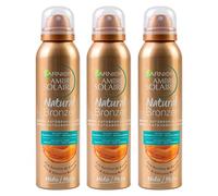 3x Garnier Ambre Solaire Natural Bronzer Spray Autoabbronzante con Olio di Albicocca Nutriente - 3 Flaconi da 150ml ognuno