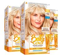 3x Garnier Belle Color Colorazione in Crema per Capelli Permanente Azione Nutriente Illuminante Risultato Naturale con Olio di Germe di Grano Colore 111 Biondo Chiarissimo Cenere - 3 Confezioni