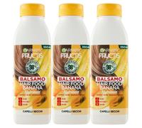 3x Garnier Fructis Balsamo Nutriente Per Capelli Secchi Alla Banana 350 ml