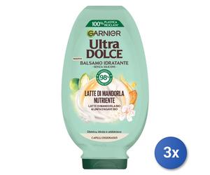 3x Garnier Ultradolce Balsamo 200 Ml. Latte Di Mandorla