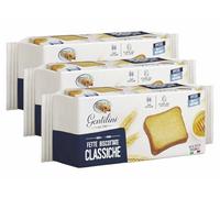 3X Gentilini Fette Biscottate Classiche Spesse Dolci e Profumate 185g