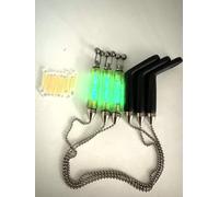 3x Giallo Avvisatori di Abboccata Luminoso Indicatore Allarme Morso con Catena