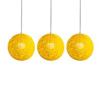 3X Giallo Paralume in Bambù, in Rattan E K7O48588 [EEK: A]