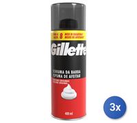 3x Gillette Classica Schiuma Barba 400 Ml. Classica