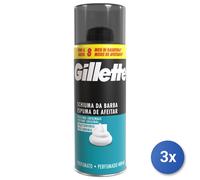 3x Gillette Classica Schiuma Barba 400 Ml. Sensibile