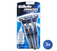 3x Gillette Rasoi Radi E Getta Mach3 3 Pezzi