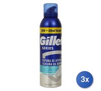 6pz Gillette Schiuma barba rinfresca profumata Eucalipto pelle sensibile 250ml