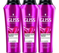 3x Gliss Schwarzkopf Shampoo Protezione Colore Con UV Filter 370 ml