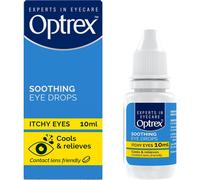 3x gocce oculari Optrex Itchy, lenisce il prurito, cura delicata degli occhi, 10 ml