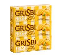 3X Grisbì Fresh Mango e Cioccolato Bianco Mood Boosting 112g - Biscotti Ripieni con Morbida Crema al Mango e Cioccolato Bianco - Special Edition da Gustare Fredda