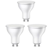 ledscom.de 3 lampadine LED GU10, PAR16, bianco caldo (2700 K), 7 W, 630lm, 103°, opaco