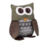 3x Gufo Fermaporta di Stoffa Sacco Ferma Porte da Pavimento per Bambini Decorativo HxLxP: 24 x 14 x 14 cm Marrone