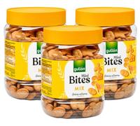 3X Gullon Mini Bites Mix - Mini Cracker Salati Croccanti, Snack per Aperitivi 250g