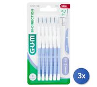 3x Gum Scovolini Interdentali 6 Pezzi Bi-Direction 0,6 Mm