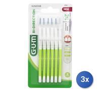 3x Gum Scovolini Interdentali 6 Pezzi Bi-Direction 0,7 Mm