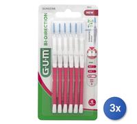 3x Gum Scovolini Interdentali 6 Pezzi Bi-Direction 1,2 Mm